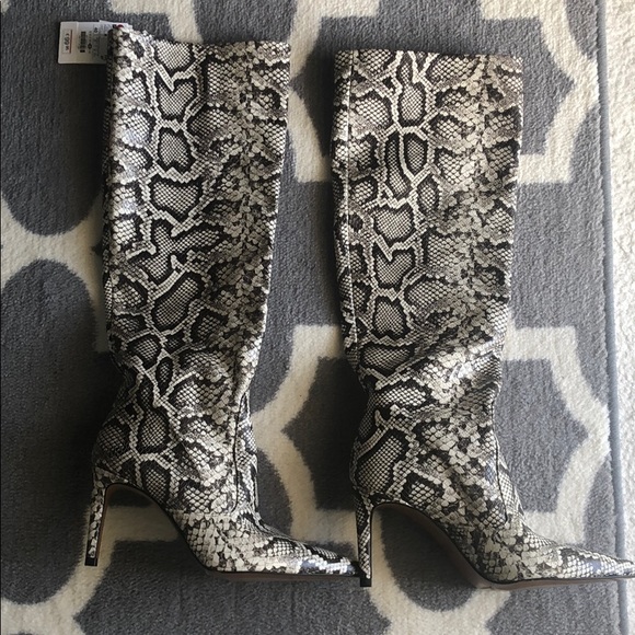 zara snakeskin boot